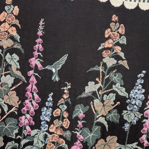 Vtg Claire Murray Goodwin Weavers Tapestry Blanket Throw Garden Cottage Core - Picture 6 of 10